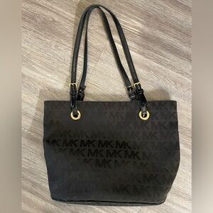 Michael Kors Black Vintage Canvas Tote